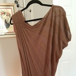 Cache Brown Off One Shoulder Top